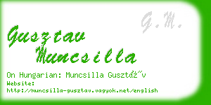 gusztav muncsilla business card